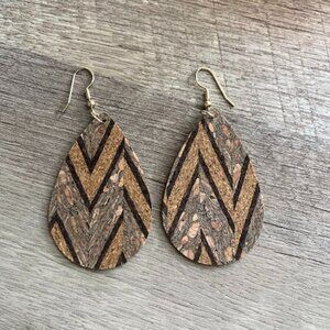 Faux leather earrings